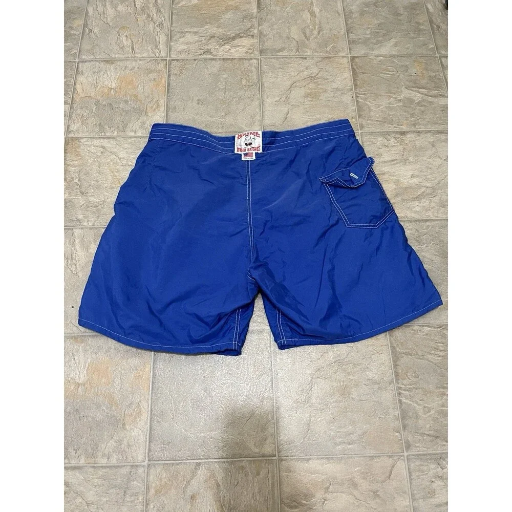 Vintage Birdwell Beach Britches Board Shorts in Blue Men 38 Made in USA Beach